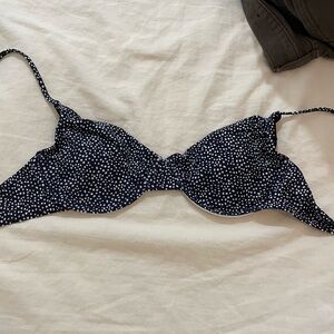 Black and White Polka Dot Bikini Top